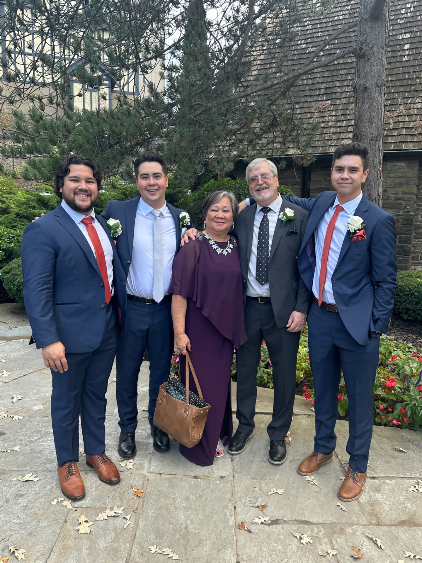 Family dressed up for a special occasion