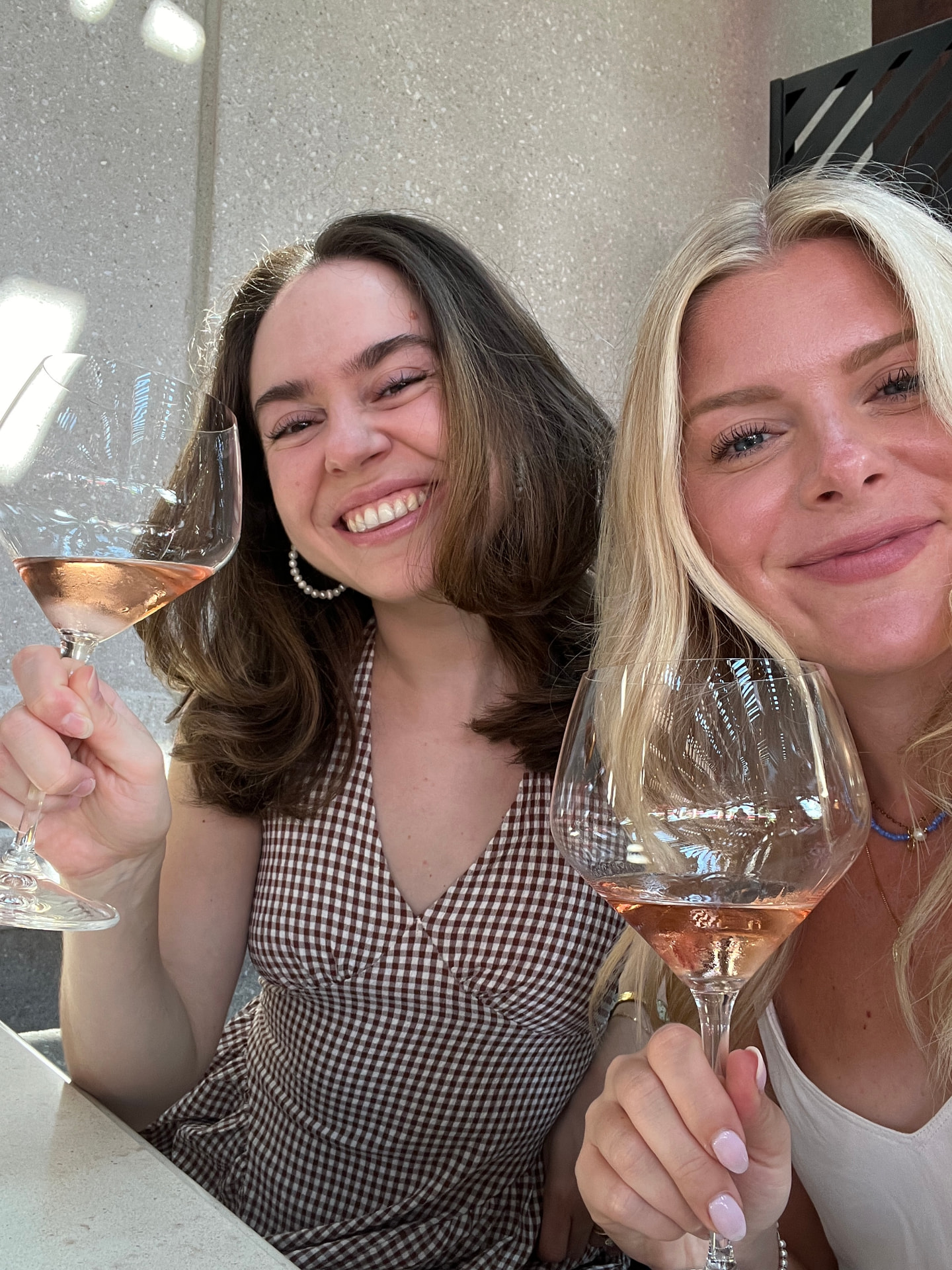 Rosé on a sunny patio