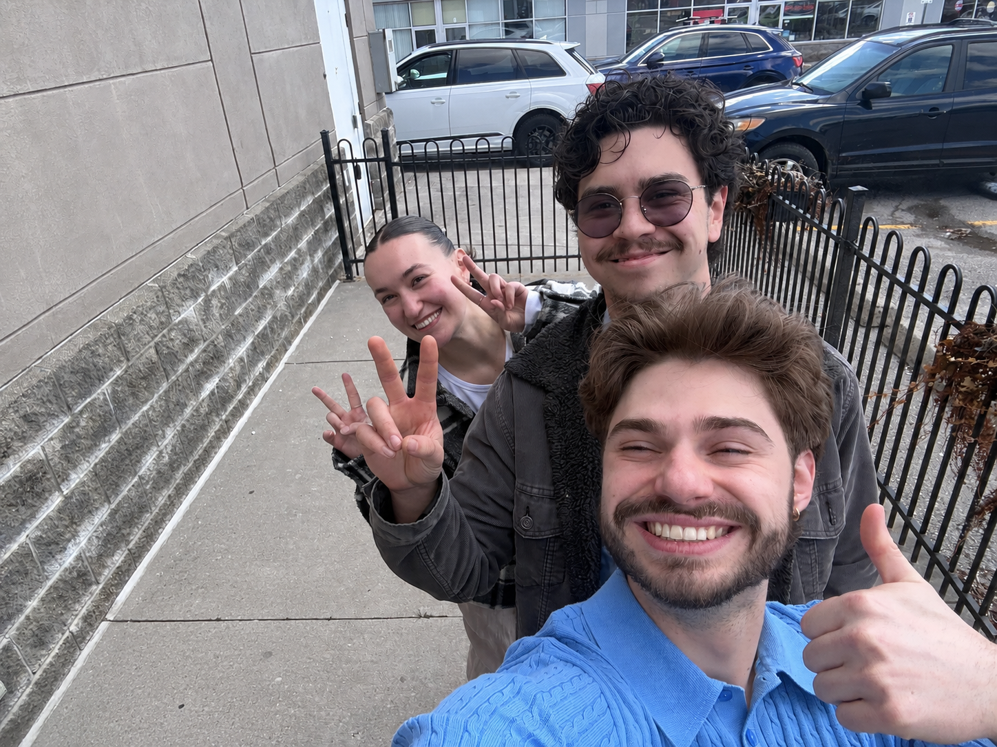 Friends selfie downtown