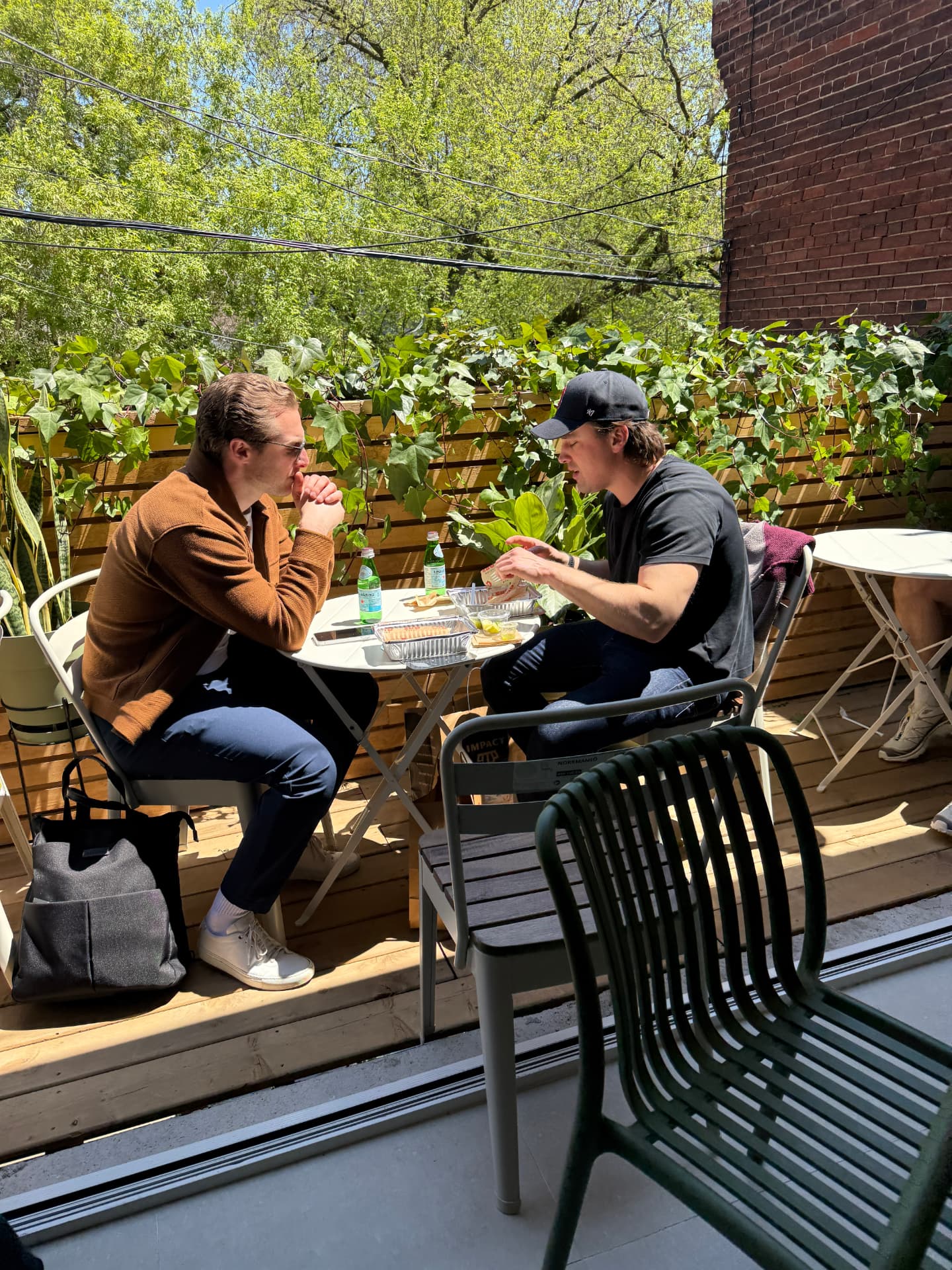 Patio lunch in the sun