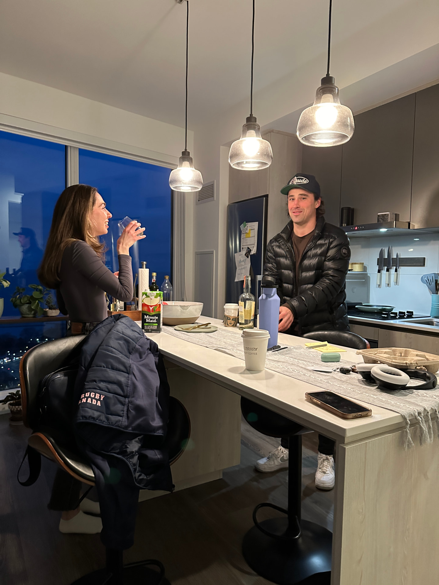 Evenings at the condo with friends
