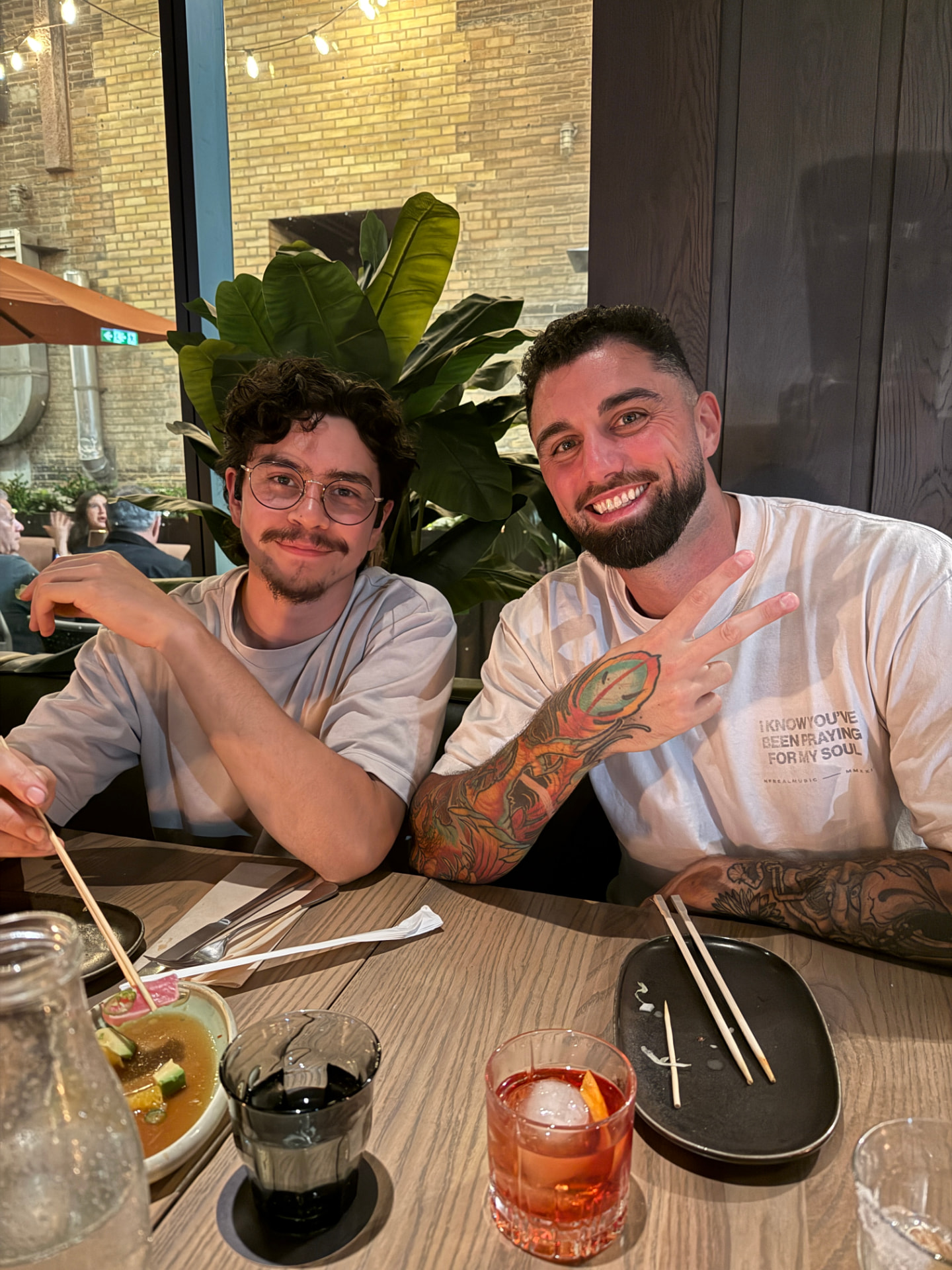 Dinner out with friends